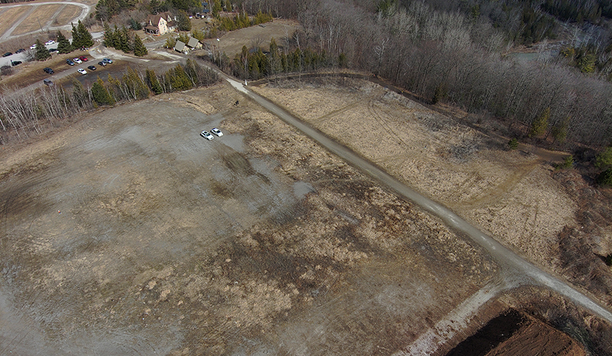 Aerial photo of the chosen site
