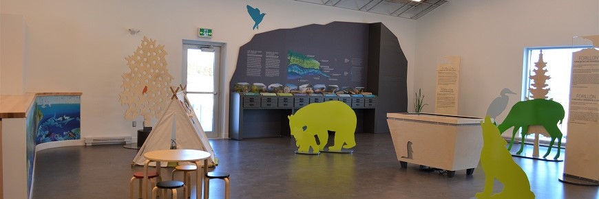 Part of the Visitor Information and Discovery Centre exhibit including the children's corner.