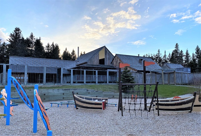 The outdoor playground of the Recreation Centre. 