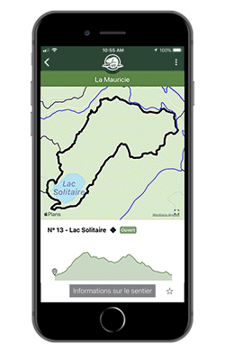 Parks Canada's App on an iPhone