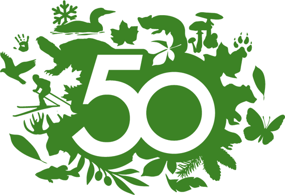 Logo 50e anniversaire du Parc national de la Mauricie - La Mauricie ntional park 50th anniversary logo