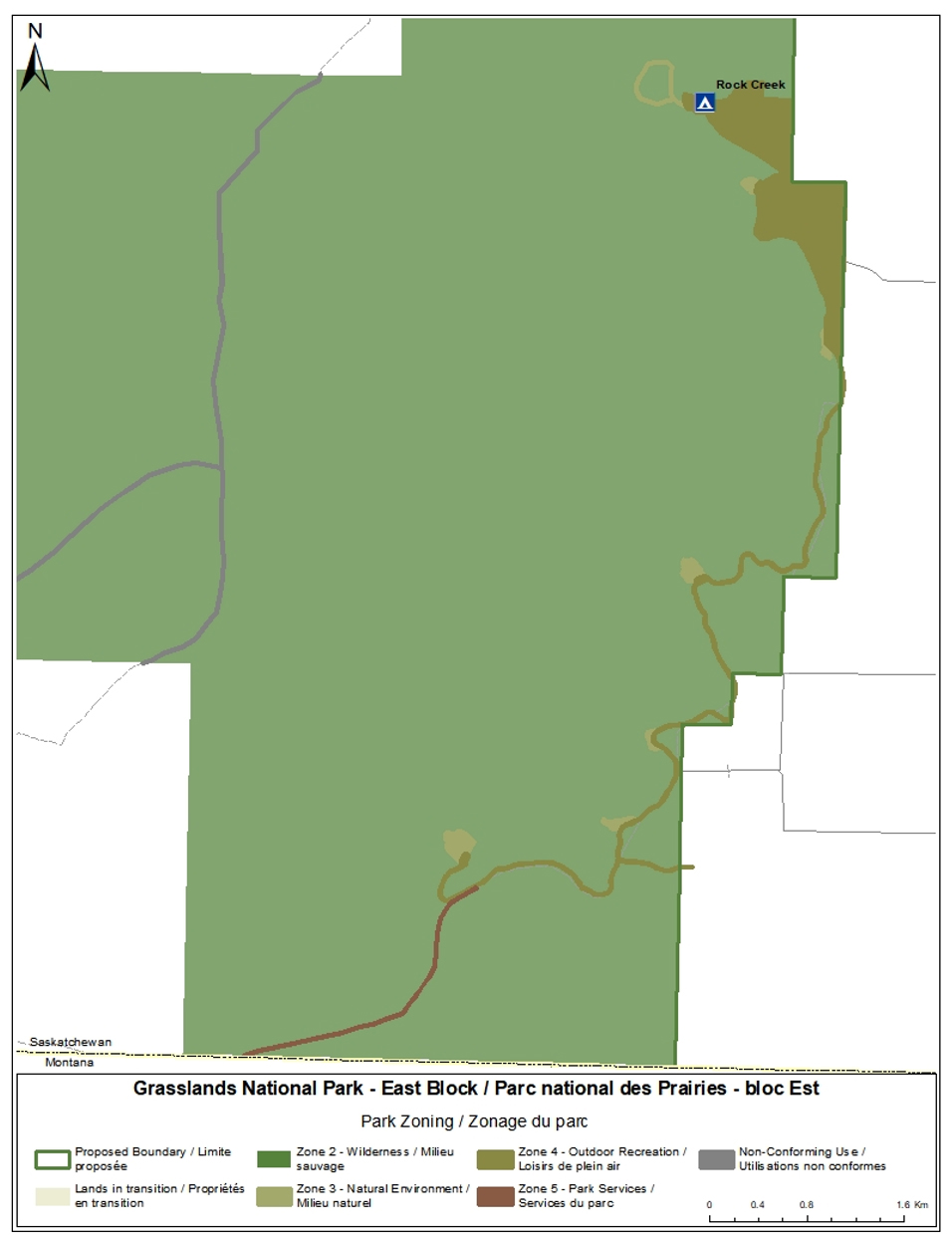 Map 3: Rock Creek and Parkway Badlands zoning