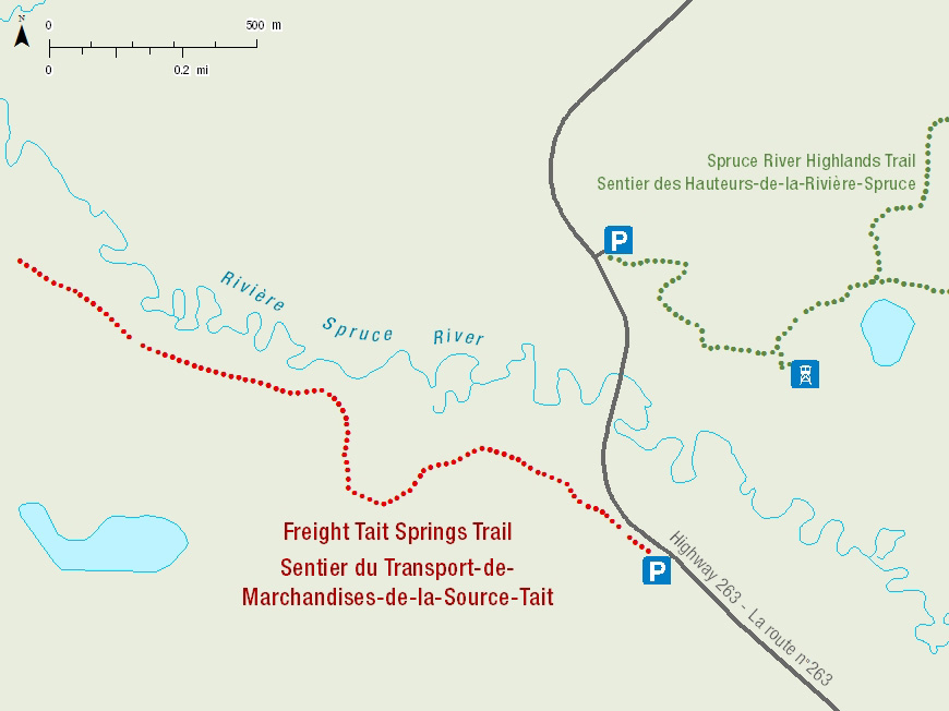 map of the Freight Tait Springs Trail
