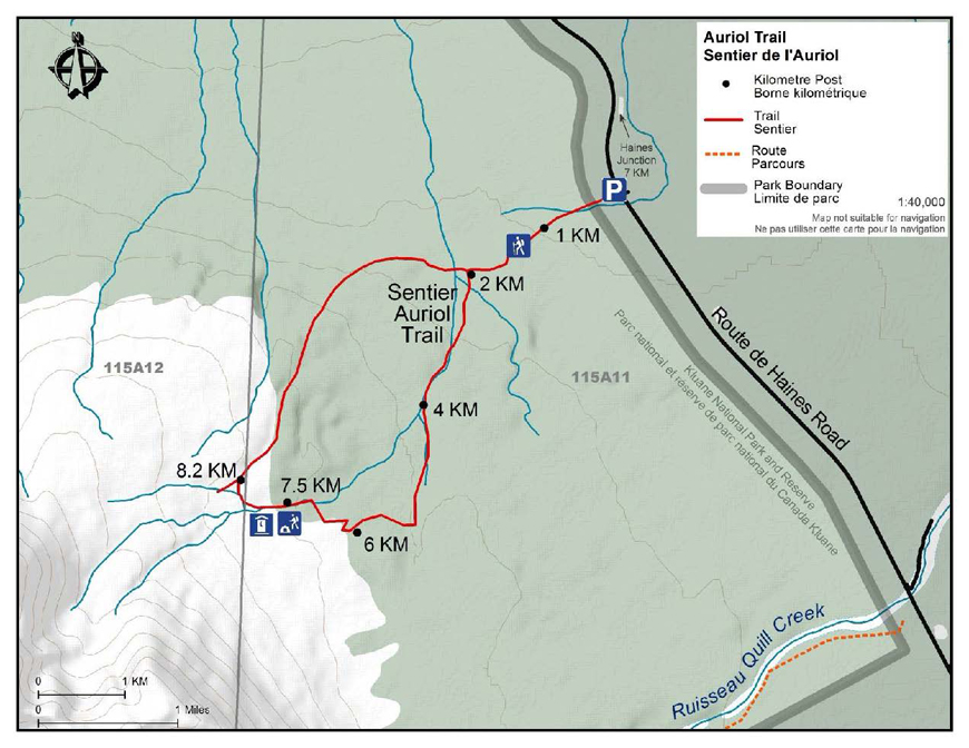 map of the Auriol Trail