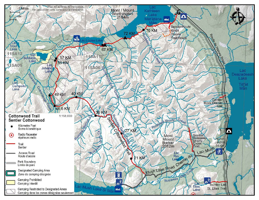 map of Cottonwood Trail