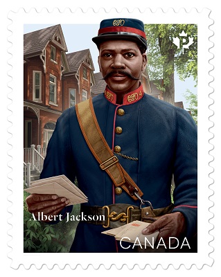 Albert C. Jackson postage stamp issued by Canada Post, Black History Month February 2019. © Société canadienne des postes/Bibliothèque et Archives Canada|Canada Post Corporation/Library and Archives Canada, 2019