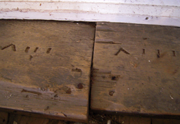 Framing timbers for the blockhouse