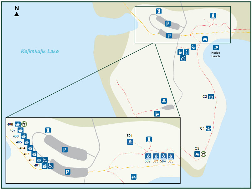 Map of Jim Charles Point