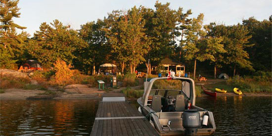 Northern campsite on Beausolail Island